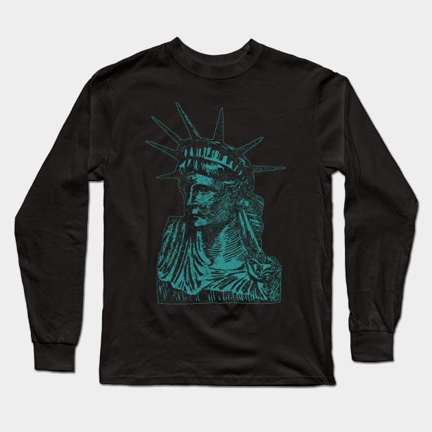 Statue of Liberty 3 Long Sleeve T-Shirt by GloopTrekker